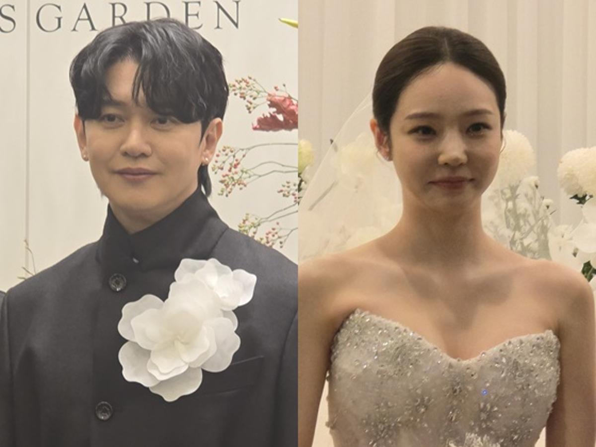 '혼전순결 고백' 강균성♥유하진, 결혼식 현장 포착..노을·폴킴 축가