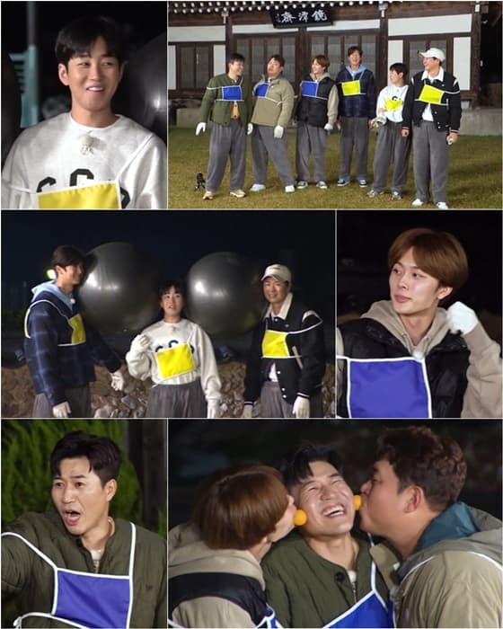 '1박 2일' 딘딘, 나인우와 입맞춤 위기에 질색..문세윤 입냄새 공격