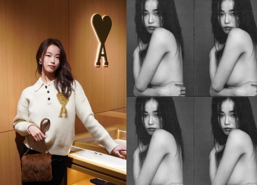 '오상욱♥ 열애설' 하루카 토도야 파격 상반신 노출..포즈 보니