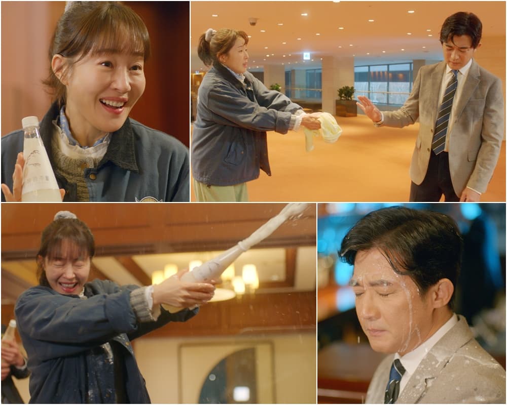'독수리 5형제' 안재욱, '막걸리 샤워' 봉변..엄지원 '안절부절'