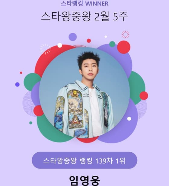 "히어로 클래스"..임영웅, 스타왕중왕 139주 연속 1위
