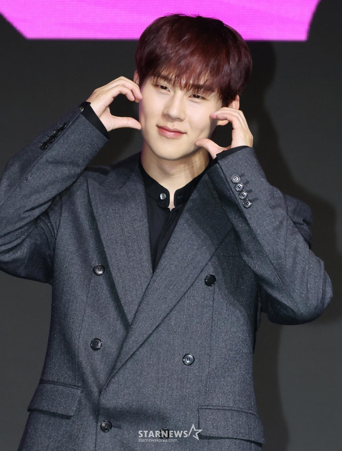 그룹 몬스타엑스(MONSTA X) 주헌이 16일 오후 서울 콘래드호텔에서 진행된 데뷔 10주년 기념 기자간담회에 참석해 포즈를 취하고 있다. /2025.07.16 /사진=이동훈 photoguy@