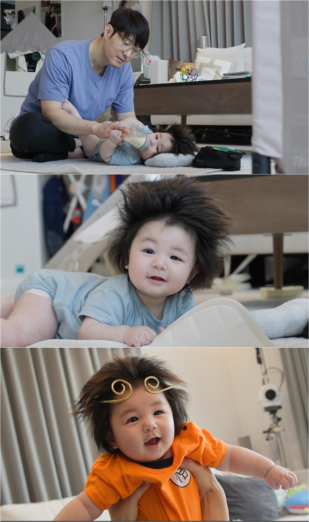 '사야♥' 심형탁, '슈돌' 합류..풍성한 머리 숱·우량아 子 공개