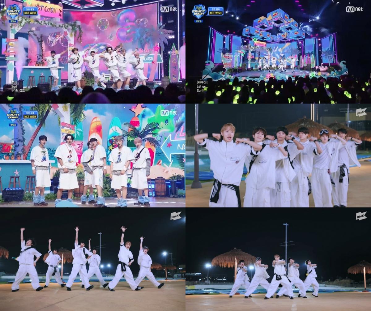 NCT WISH가 뜨면 무대가 바다로..청량美 폭발한 '서프'