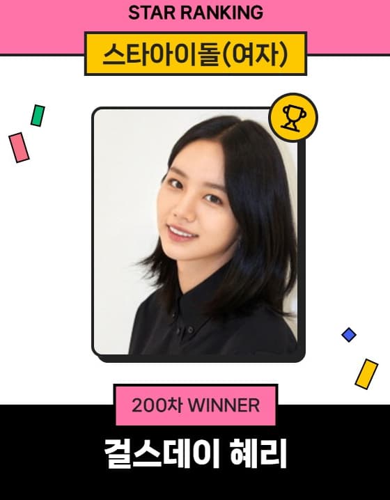 이제는 AAA 여신..혜리, 17주 연속 스타랭킹 女아이돌 1위