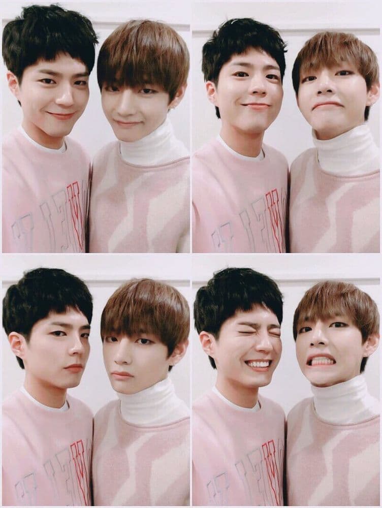 2015년의 방탄소년단 뷔와 박보검
