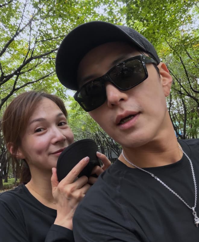 '결혼 11년차' 장승조, ♥린아와 러닝 데이트 "배우님과"