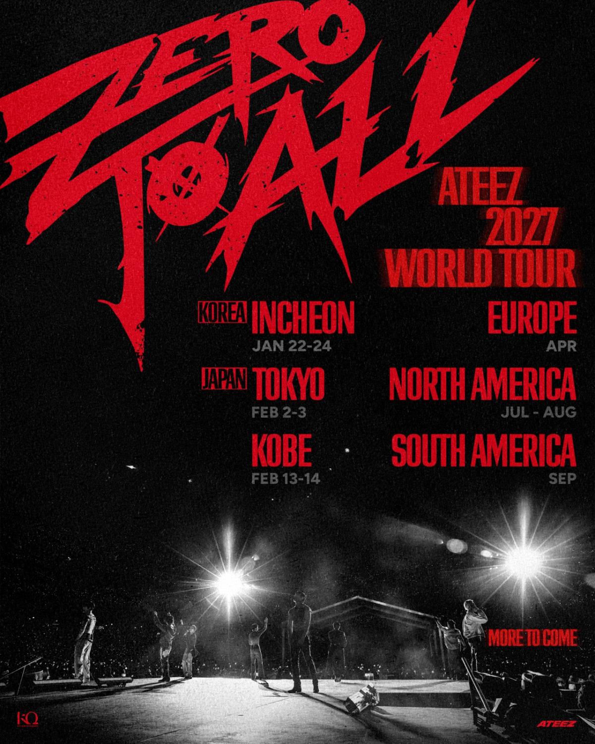 'BAD' 신드롬 잇는다! 에이티즈, 2027 월드 투어 'ZERO TO ALL' 개최