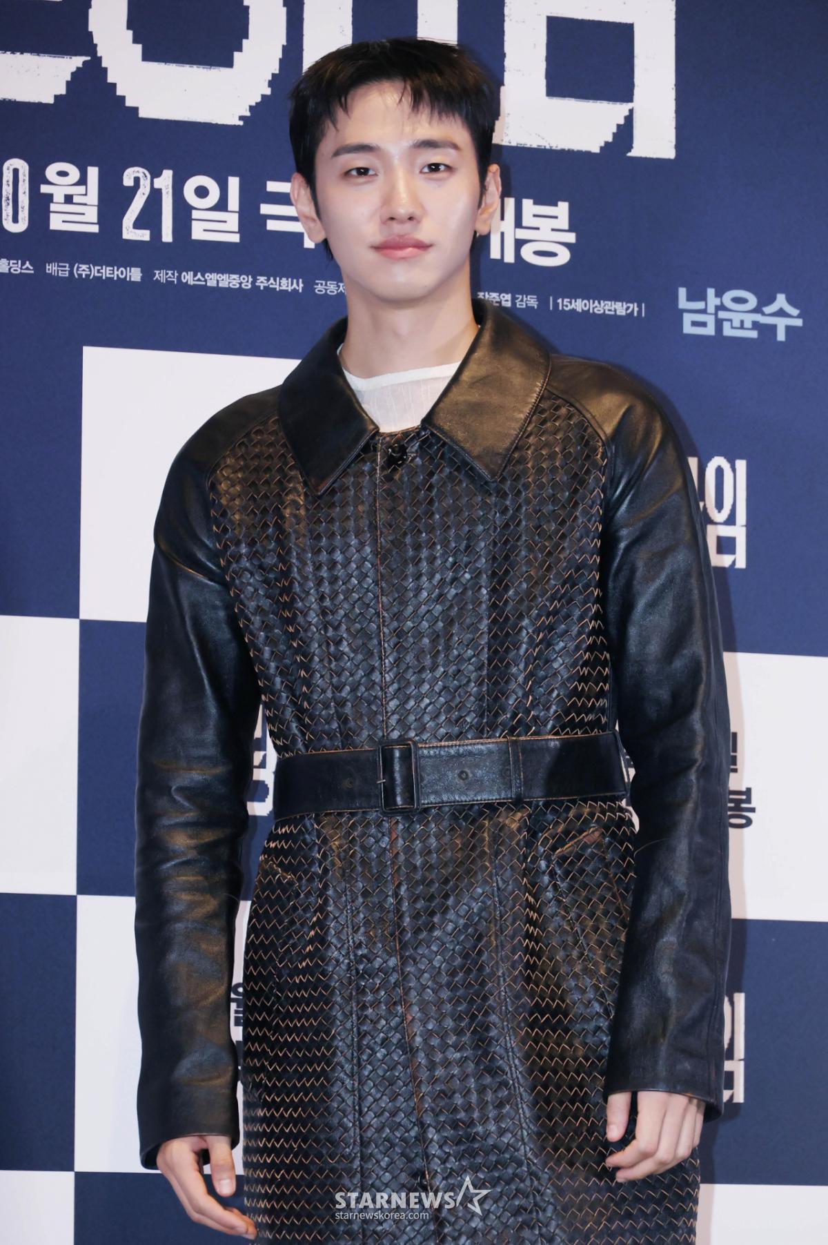 배우 남윤수가 13일 오후 서울 CGV용산아이파크몰에서 진행된 영화 '킬링타임' (감독 장준엽) 언론배급시사회 및 기자간담회에 참석해 포즈를 취하고 있다. /2026.10,13 /사진=이동훈 photoguy@