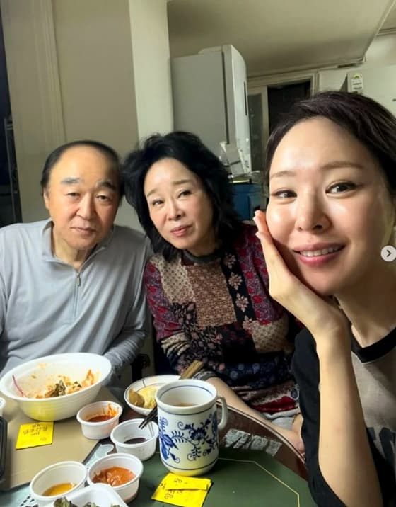 장광(왼쪽부터), 전성애, 미자/사진=미자 SNS