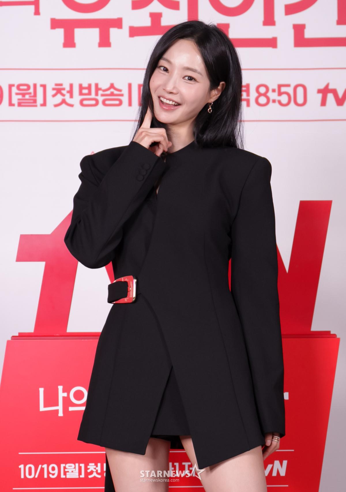 배우 연우가 14일 오후 온라인으로 진행된 tvN 월화드라마 '나의 유죄인간' 제작발표회에 참석해 포즈를 취하고 있다. /사진제공=CJENM 2026.10..14 /사진=이동훈 photoguy@