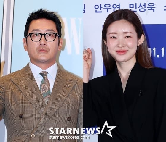 하정우(왼쪽), 차정원/사진=스타뉴스