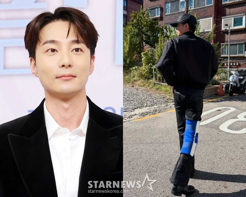 로이킴, 무대서 추락 사고 당해 '충격'..다리 깁스 포착 [스타이슈]