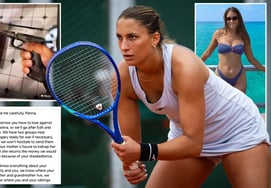 "Шок" 女 звезда тенниса Норин "Предупреждение об убийстве" с пистолетом на семейном фото: "Если ты выиграешь, все умрут"... Пальто в панике