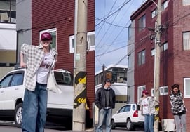 IU nhảy cùng các diễn viên trong phim điện ảnh The Grand Wife"Cùng với AKMU Lee Chanhyuk "