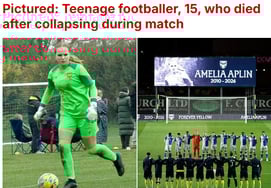 15-летняя сверхновая, упавшая во время "трагического" футбольного матча, внезапно потеряла сознание и упала..."