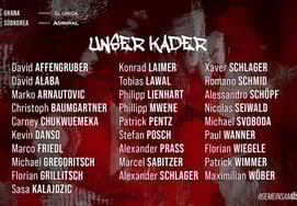 [官方] 奥地利公布"韩国热身赛对手"名单，阿拉巴、短箫等欧洲顶级联赛球员成为主力