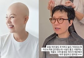 Park Mi Sun 59 tuổi lo lắng về mái tóc sau khi cạo đầu