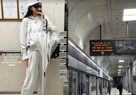 '最低体重達成' パク・ジユン、地下鉄に乗る芸能人..帽子をしっかりかぶったまま「ソウル当日出張」