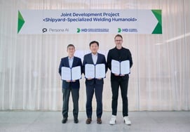 HD Hyundai's 'Welding Humanoid Robot' demonstration in earnest