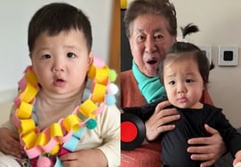 Hwang Bora, càng ngày càng giống ông nội Kim Yong Gun.Gen di truyền của diễn viên