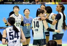 [At one go] Let's go from the away to the spring volleyball championship!' GS Caltex