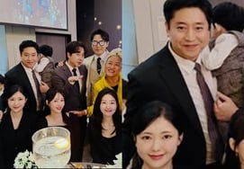 'Na Hye-mi ♥' Eric, wife and son attend Lee Min-woo's wedding..first companion capture [Star Issue]