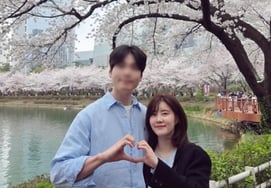 彩虹霞，♥公开丈夫的脸..."久违的石村湖约会"