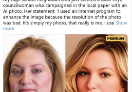 "选举照片AI修图也要做到这种程度"59岁女性政治家的出党...到底改了多少次