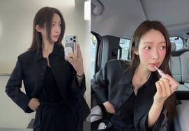 Ha Jungwoo ♥ Jungwoo Ha Won, pure and beautiful with an all-black look.