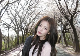 Ive安宥真"妈妈给我拍的女朋友照"... 比樱花更华丽的'安萌萌'