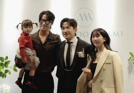 Lee Ji-hoon attends 'Shin Hye-sung' Lee Min-woo's wedding..♥ "I wish you a happy family" with your wife and daughter