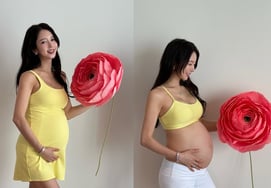 "Lee Philip ♥" Park Hyun-sun, a 29-week D-line that is more beautiful than flowers, "I got it full-term."