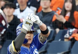 [相片儿] "第一回合初庆祝安打"柳志赫