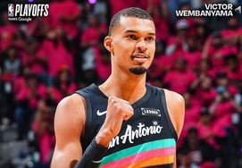 'Chiều cao áp đảo' 218cm nhìn nhỏ quá... Wembanyama đã lập kỷ lục mới cho trận playoffs