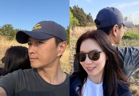 Jin Tae-hyun, ♥ Park Si-eun's New Concept "Back-of-the-Head Couple Shot".."I Must Protect My Shining Wife Just Like She Is Now"