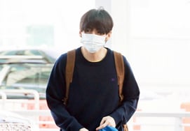 BTS V 'Xuất phát đi tour Mỹ' [★Ảnh]