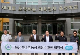 農心の白山水、陸上の若手選手を支援