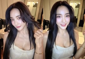 47-year-old Bada, no photo editing, "face-to-face" selfie release.. Veiled jawline