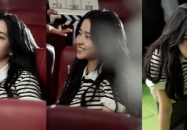 Kim Tae-ri spotted in a darkened theater.. Behind the scenes of the 22nd Mise-en-scène Short Film Festival trailer