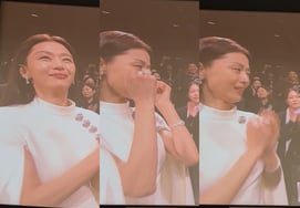 第一次来到戛纳的全智贤的'哽咽'...《群体》，首次公开6分钟起立鼓掌 [戛纳★现场]①