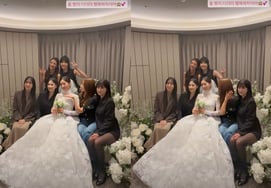 ボミの結婚式で結集したエイピンク..'脱退' ソン・ナウンはいなくてホン・ユギョンがいた [スター・イシュー]