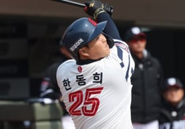 How can things go so wrong? Lotte's Han Dong-hei, the '3G consecutive home run' hitter, is injured again. "Side muscle strain... 3-week rehabilitation advised"