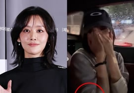 Cha Joo Young không thắt dây an toàn trong lúc di chuyển đến xe