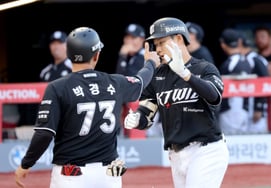 [相片儿] 崔元俊击出扳平比分的1分本垒打