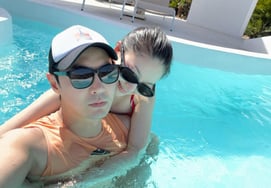 'Red swimsuit' Ryu Eui-seo, ♥hugs Jin-jin tightly for 'pool villa date'.. 'IVF treatment' newlywed vibes