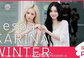 aespa Karina and Winter 'Depart for World Cup Support!' [★Video]