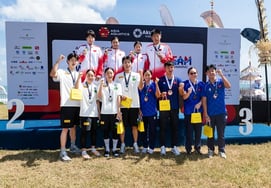 South Korea's Open Water Swimming Team Wins Silver in Mixed Team Event at Asian Championships... Consecutive International Podium Finish