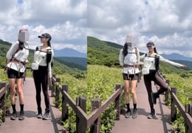 31期正淑,《我颂》结束后在山上被捕捉到...兴致爆发 翩翩起舞