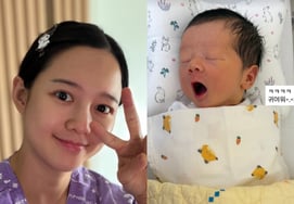 Nam Bo-ra, showing her motherly smile perfectly..♥Kong-al yawns, saying "So cute"